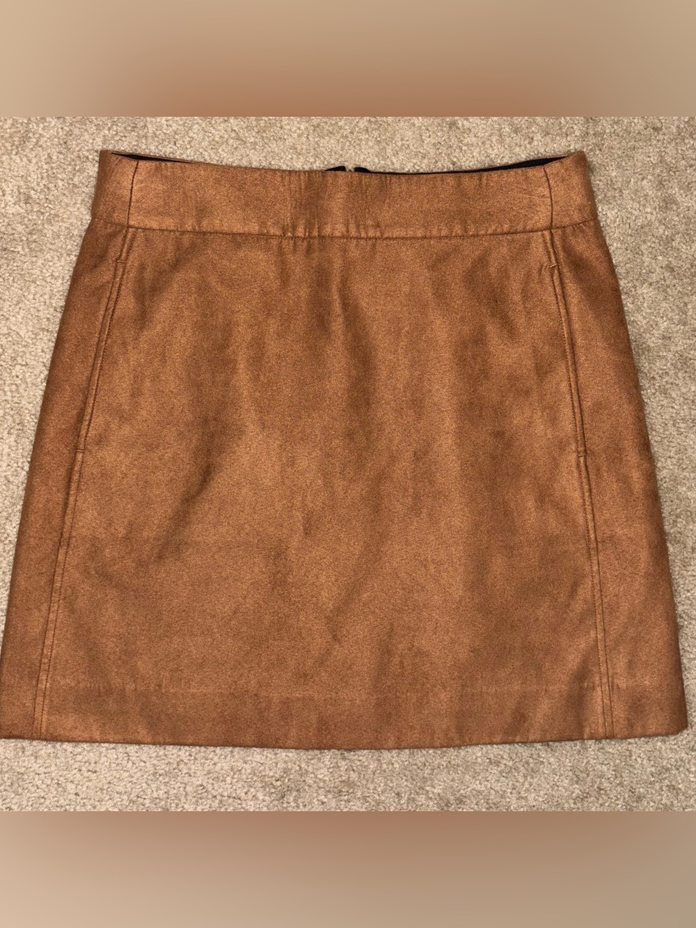 J. Crew Copper Brown Faux Suede Mini Skirt